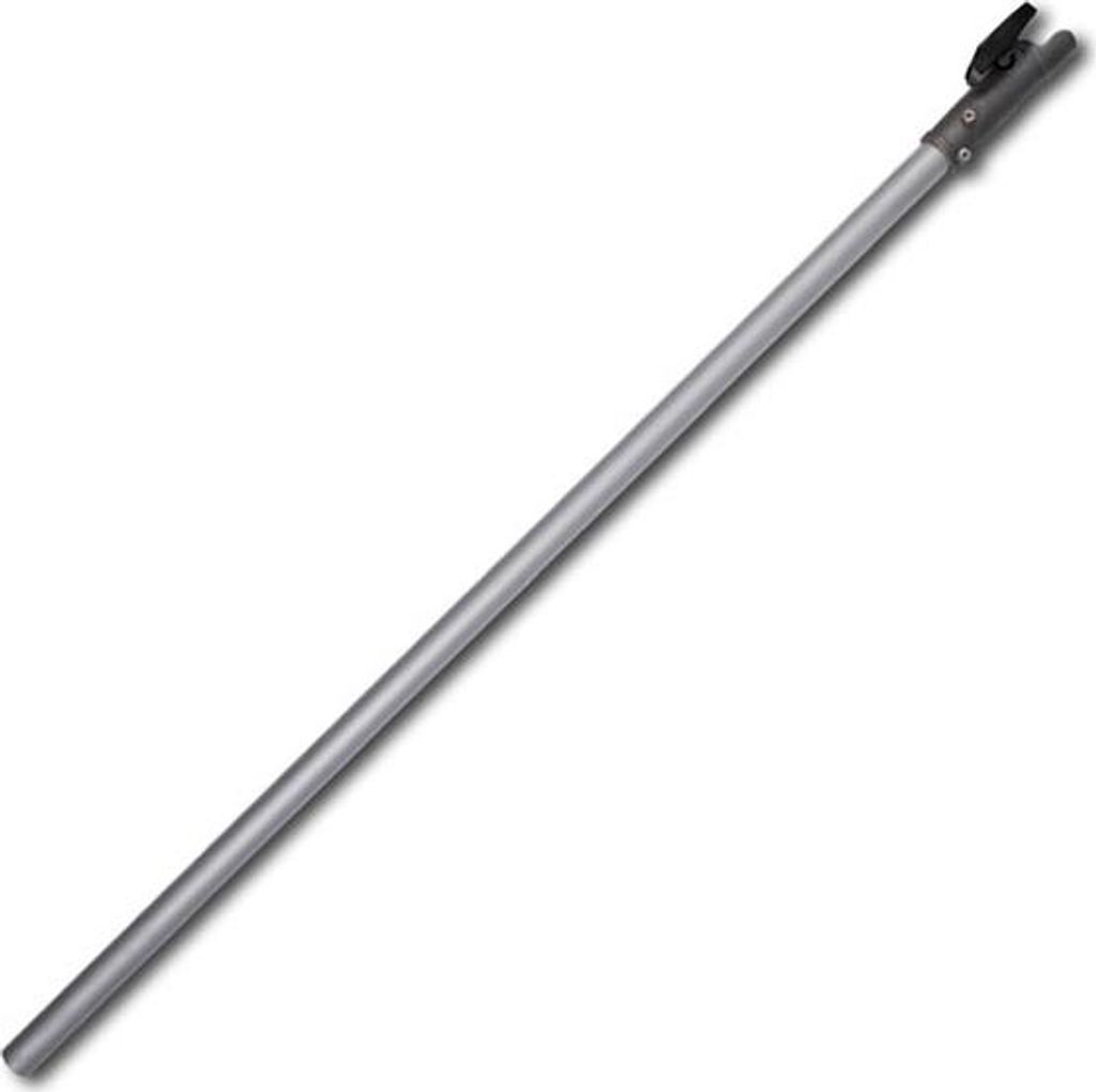 A single pole with a connector at one end, isolated on a white background.