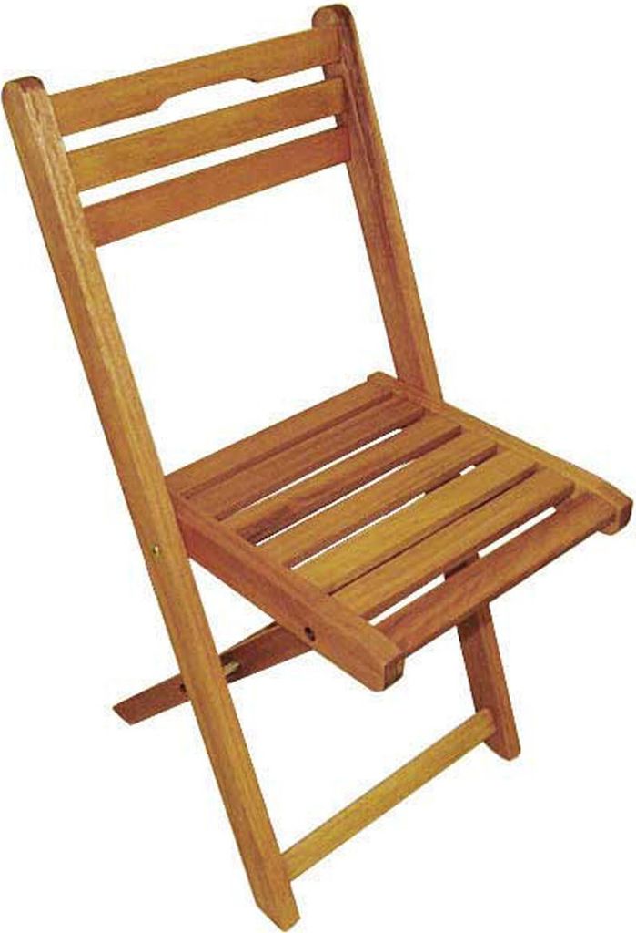 Merxx Klappstuhl "Porto" 2er Set - Eukalyptusholz - 49 x 40 Produktbild 