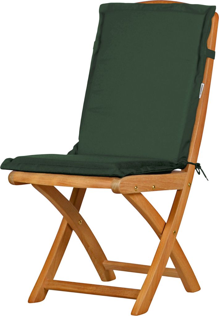 Polsterauflage Gartenstuhl Auflage grün, Klappstuhl Auflage als waschbares und UV-beständiges Gartenpolster