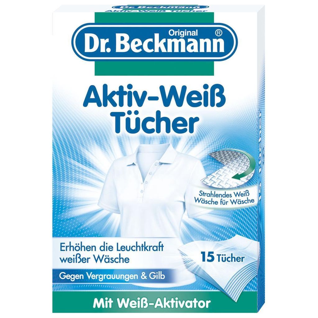 Aktiv-Weiß Tücher, 15 Tücher, Waschmittel Produktbild 