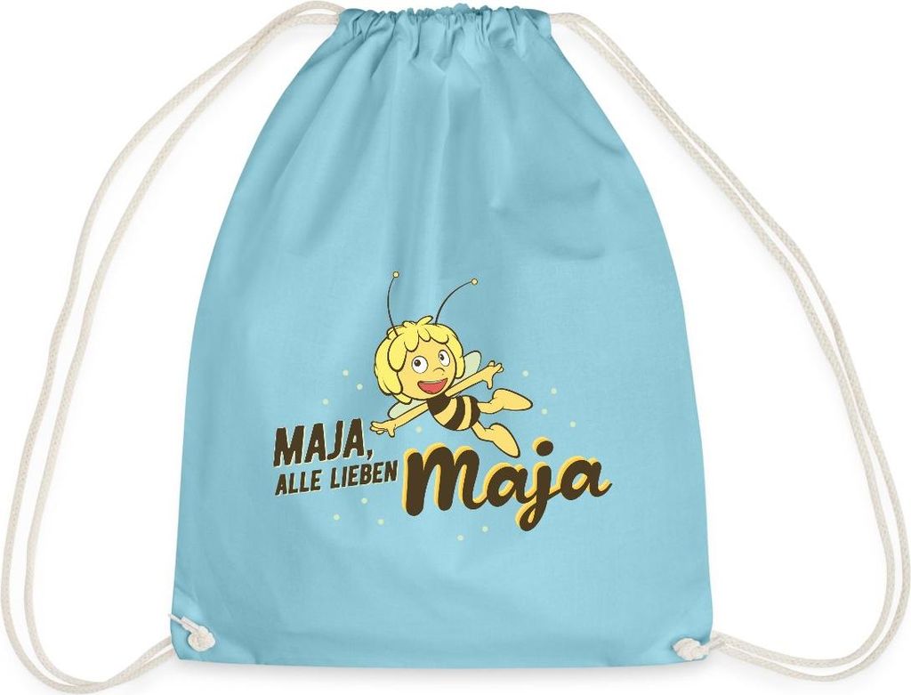 Spreadshirt Biene Maja Alle Lieben Maja Turnbeutel, One size, Aqua