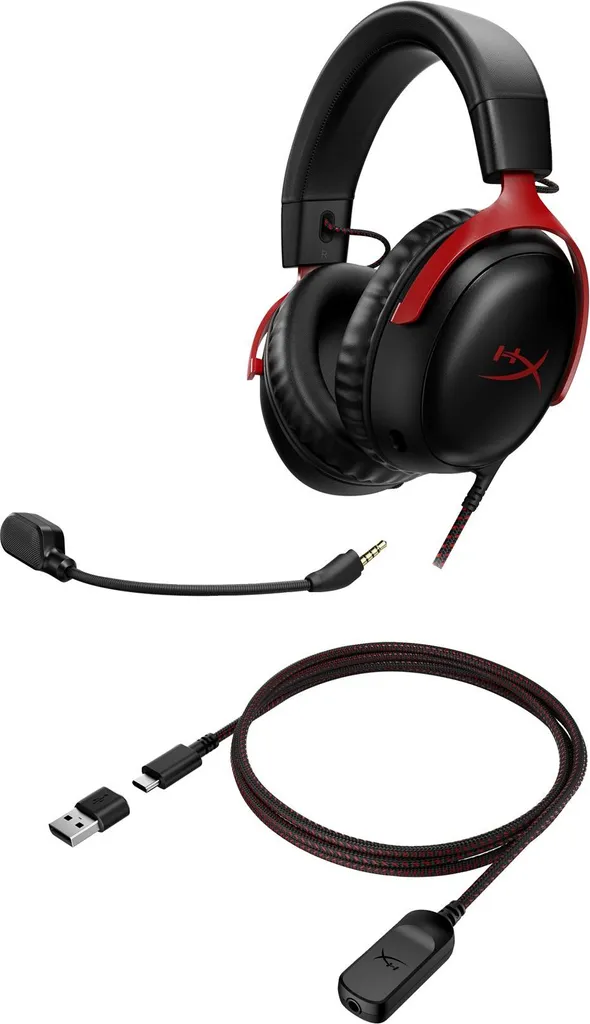 Casque Cloud III USB avec Son Spatialisé et Micro 10mm Noir et Rouge - 8