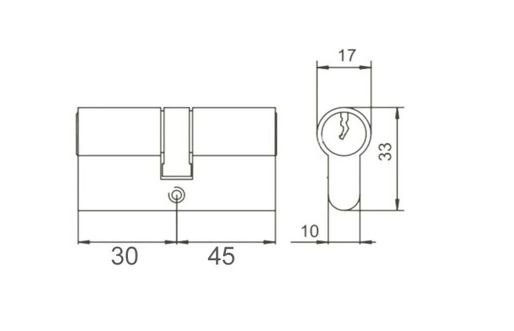 Cilindro di chiusura Aqbau® cilindro profilato 30/45 mm Immagine del prodotto 