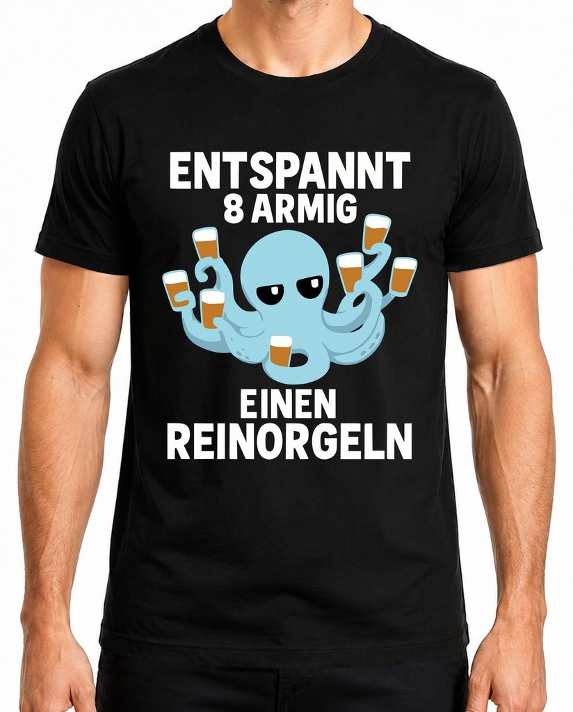 Entspannt 8 armig einen reinorgeln Oktopus Bier Geschenk Produktbild 