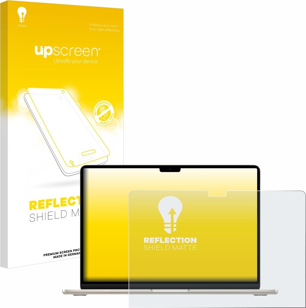upscreen Schutzfolie für Apple MacBook Air 15" M3 2024 / M2 2022 Displayschutz Displayschutzfolie Folie Matt Entspiegelungsfolie