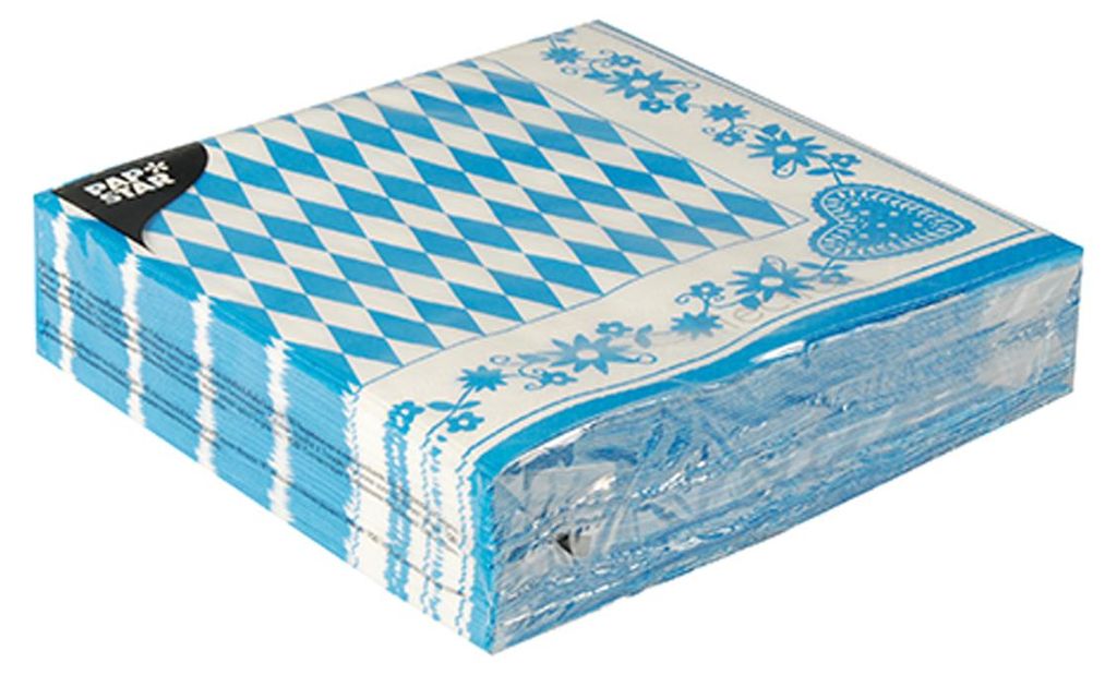 PAPSTAR  84489 PAPSTAR Motivservietten "Bayrisch Blau", 400 Zdjęcie produktu 