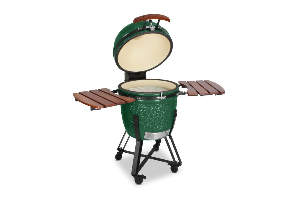 Kamado SE-21 Grill Grün 55cm Grilldurchmesser BBQ Keramik Holzkohlegrill Grill mit Holzkohle