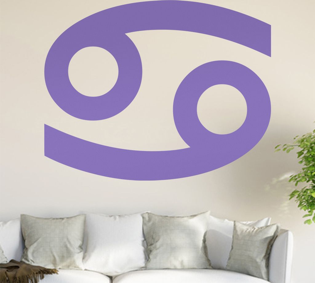 Sternzeichen: Krebs Wandtattoo in 6 Größen - Wandaufkleber Wall Sticker - Dekoration, Küche, Wohnzimmer, Schlafzimmer, Badezimmer