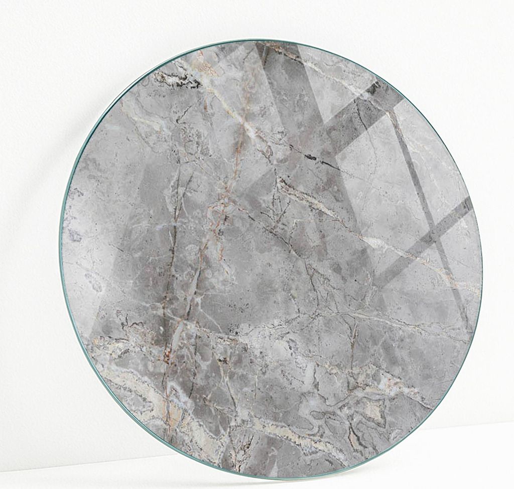 Bedruckte Glas Tischplatte Fi 90 cm – Glasplatte mit Motiv – Esstischplatte bedruckt – Sicherheitsglas mit Druck – Tischplatte Ersatz – p...