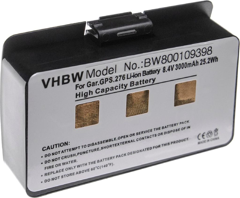 vhbw Akku kompatibel mit Garmin 010-00543-00, EGM478, 100054300, 3580100054300 GPS Navigation Navi (3000 mAh, 7,4 V, Li-Ion)