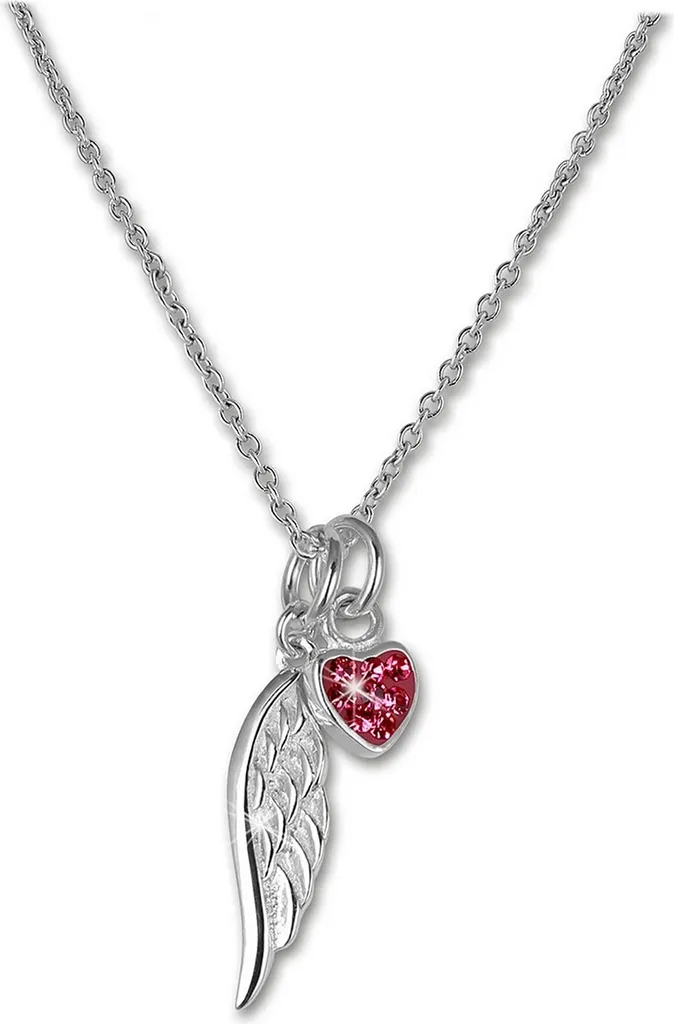 Collier Teenie-Weenie Ailes-Cœur 42cm en Argent 925 SDK01738 Bijoux