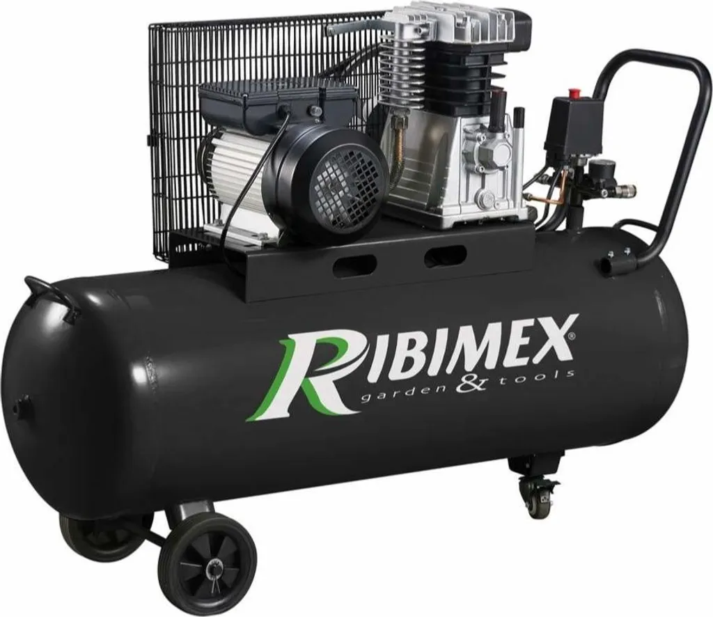 Compresseur à courroie 100 litres 3cv bi-cylindres pour outils pneumatiques