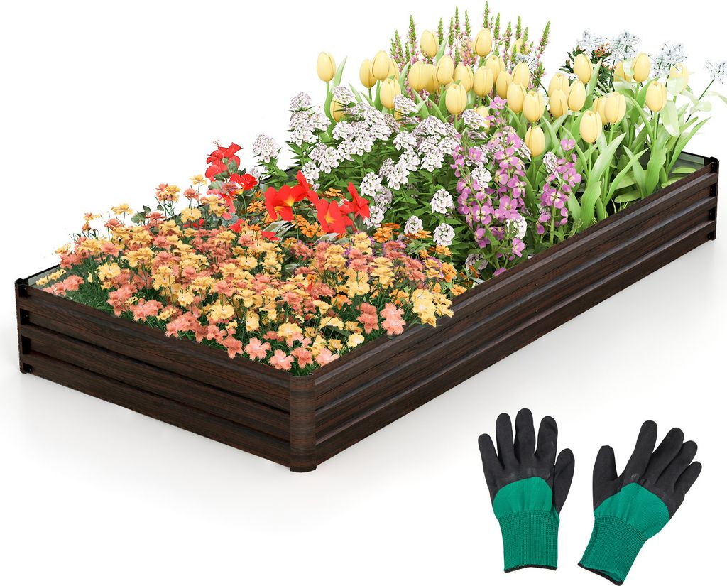 COSTWAY Hochbeet Metall, Gemüsebeet, Pflanzbeet, Produktbild 