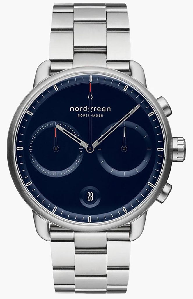 Nordgreen PI42SI3LSINA Herrenuhr Pioneer Chronograph 42mm 10ATM