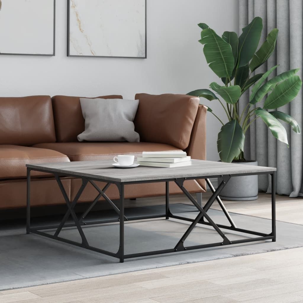 Maison Exclusive - Couchtisch Grau Sonoma 100x100x40 cm Holzwerkstoff