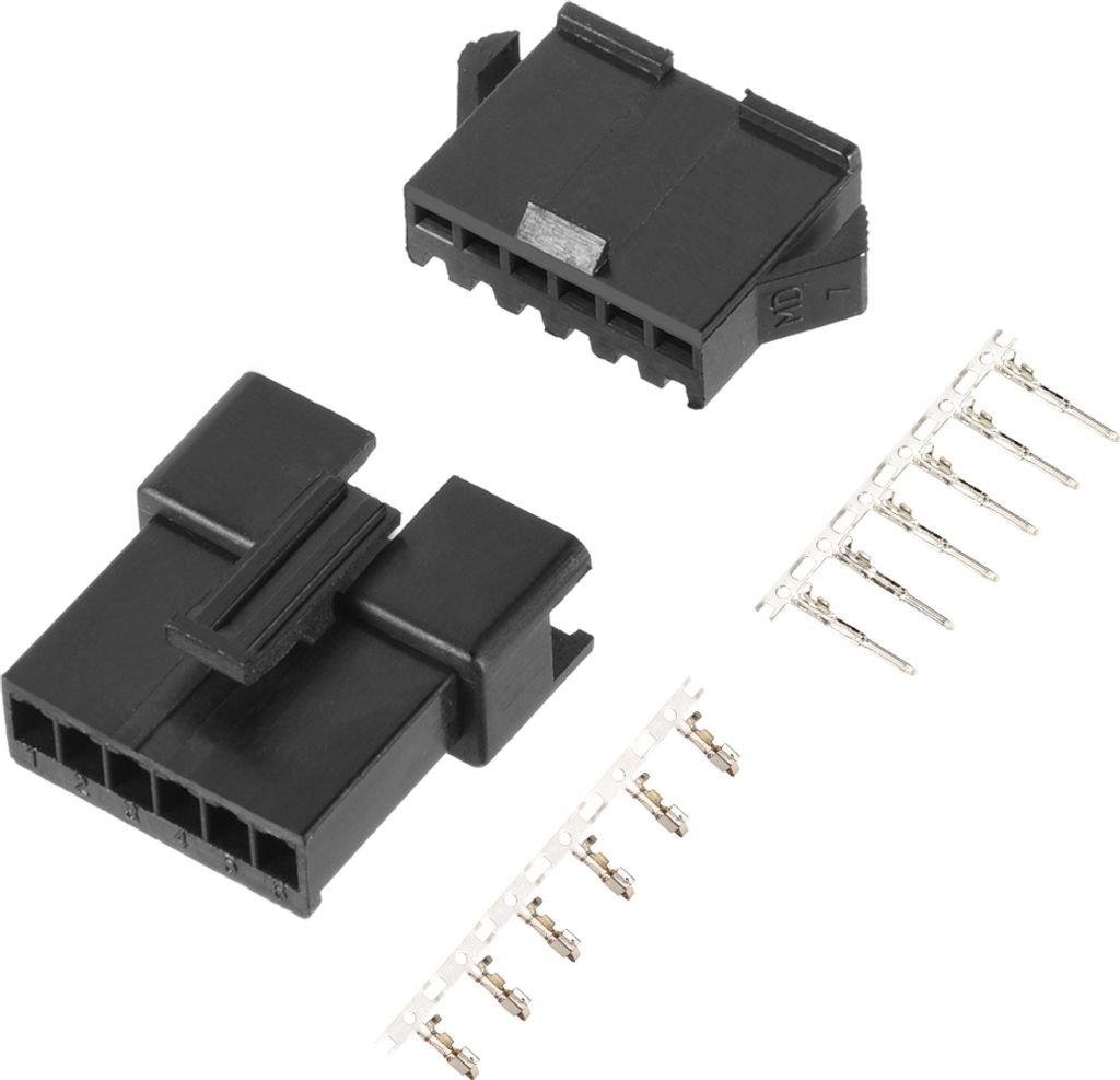 20Paare Steckverbinder Stecker Buchse JST-SM Gehäuse Crimpanschluss 6 Pin 2,54mm