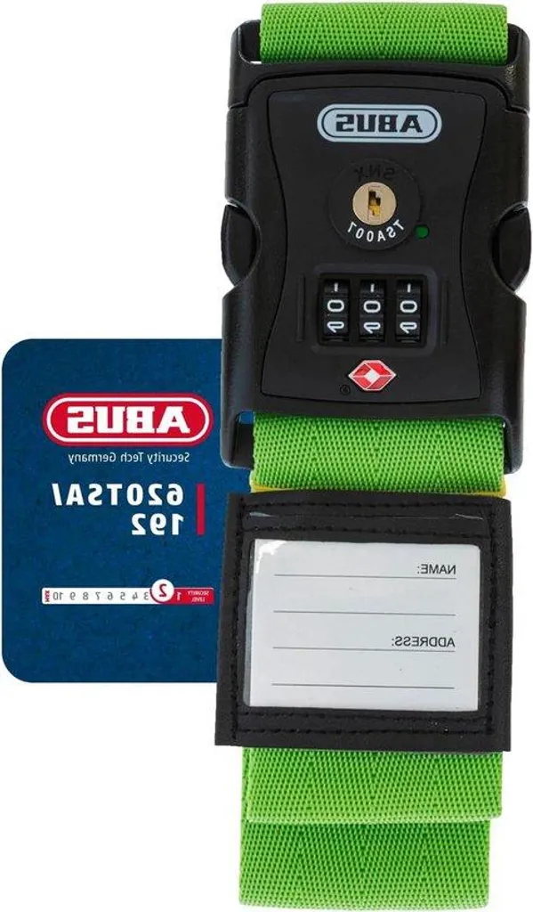 Sangle valise robuste à code et serrure TSA de sécurité - Coloris Vert