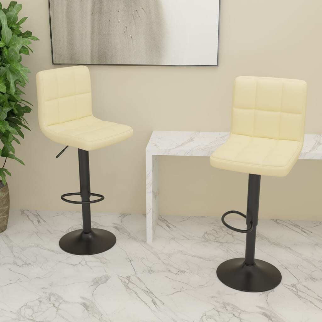 "2026 Promotion" Barhocker 2 Stk. - Hohe Qualität - Creme Stoff - Barhocker CC18747
