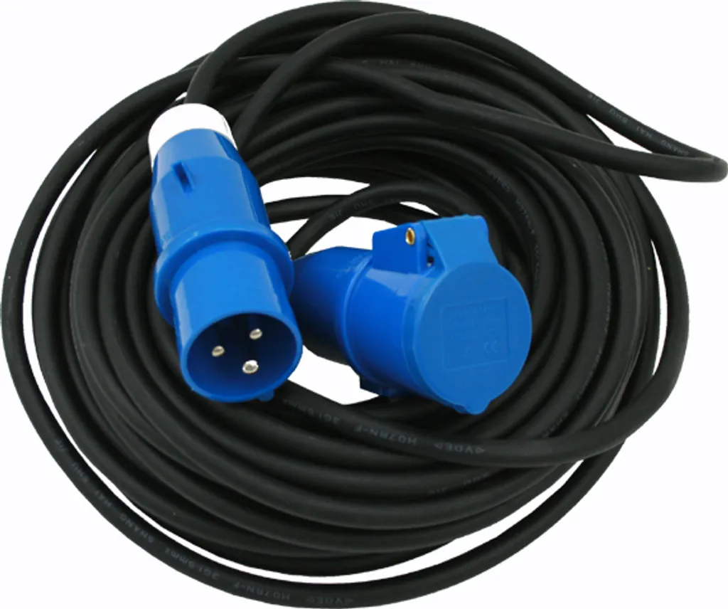 Rallonge CEE 20m pour branchement quai bateau et camping-car 3x2,5 mm²