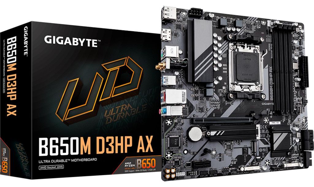 GIGABYTE B650M D3HP AX Mainboard, AMD Ryzen 9000er-Serie, Produktbild 