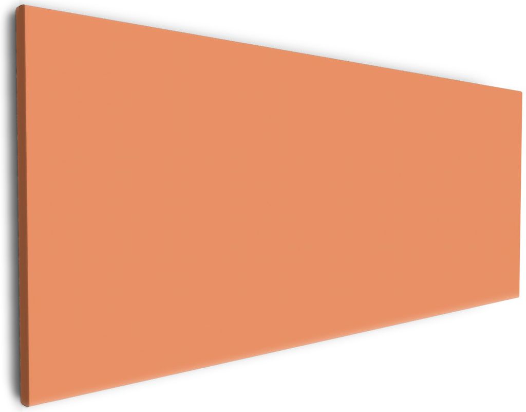 Wallario Premium Leinwandbild Pastellorange in Größe 50 x 125 cm