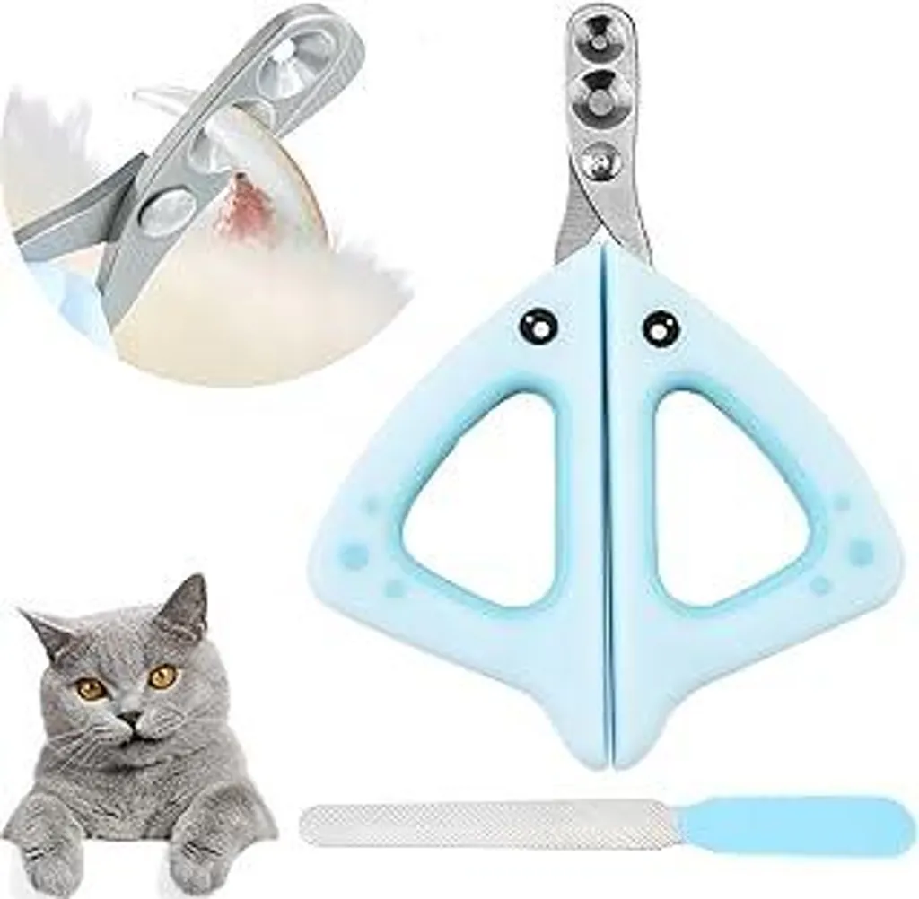 Forbici per Unghie Gatti Professionali con Protezione 2mm/4mm Blu