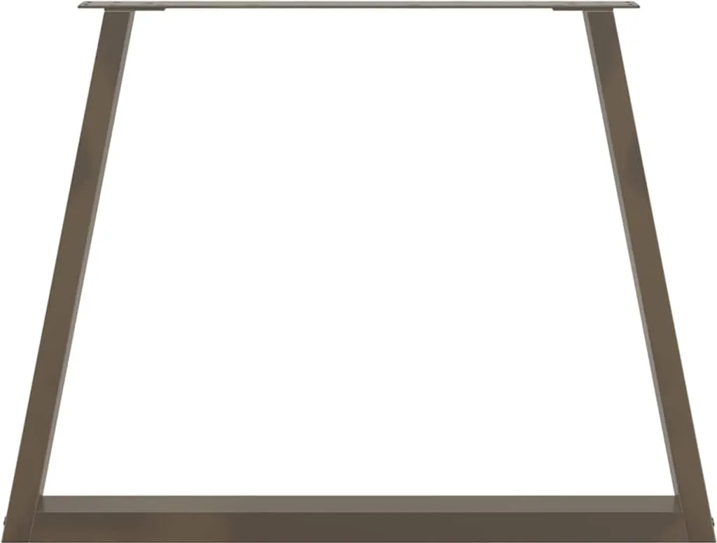 vidaXL Gambe del tavolo da pranzo a forma di V 2 pezzi in acciaio naturale 90x(72-73,3) cm acciaio - 4