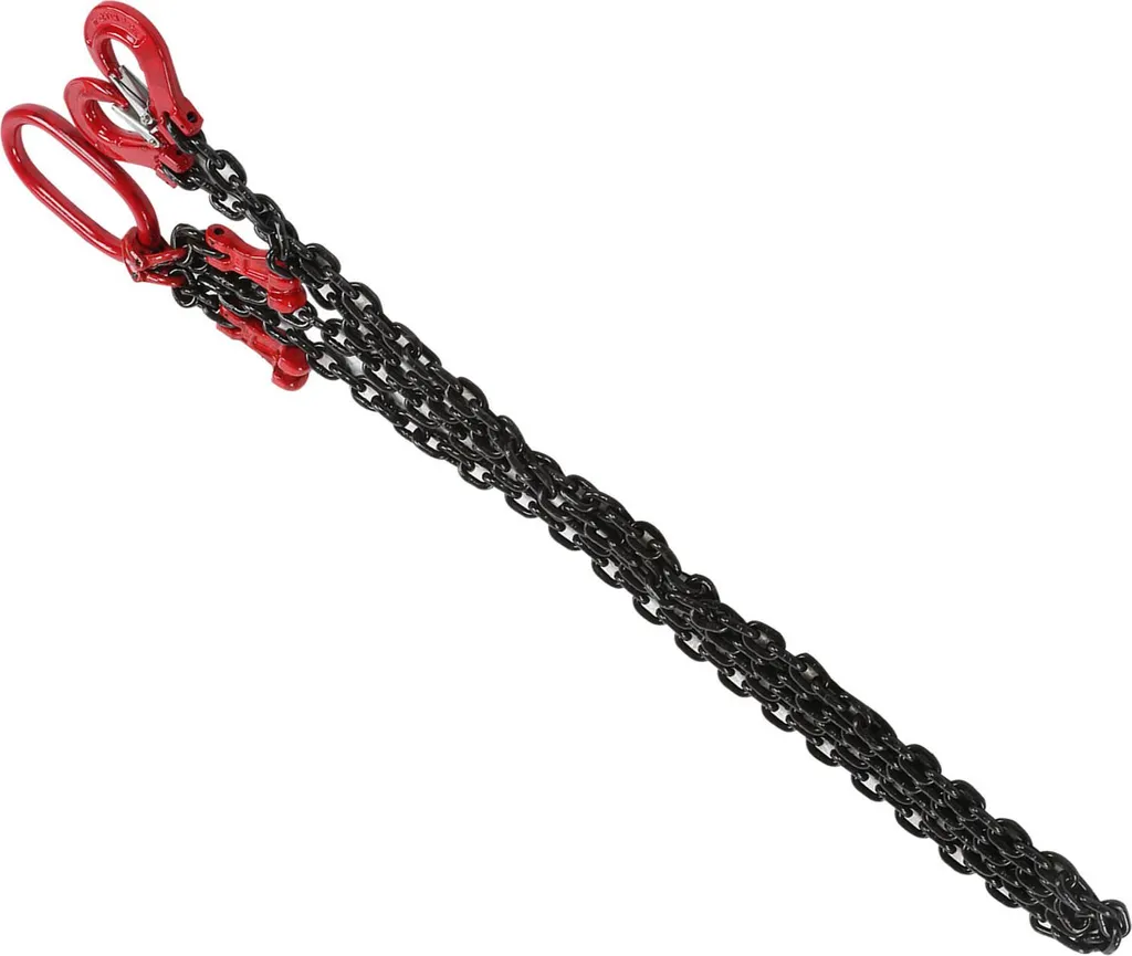 Élingue chaîne 2 brins réglable 8mm pour grue et manutention 4,75t 2m