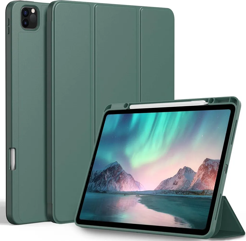 Proteggi i tuoi Sogni: Cover iPad Pro 12.9 Verde Notte con Stand