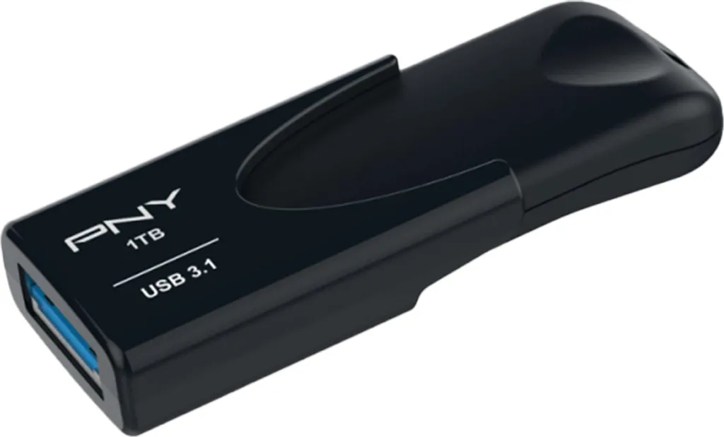 PNY Attaché 4 Clé USB 3.2 Gen 1 1 To Noir avec Connecteur Coulissant Pratique