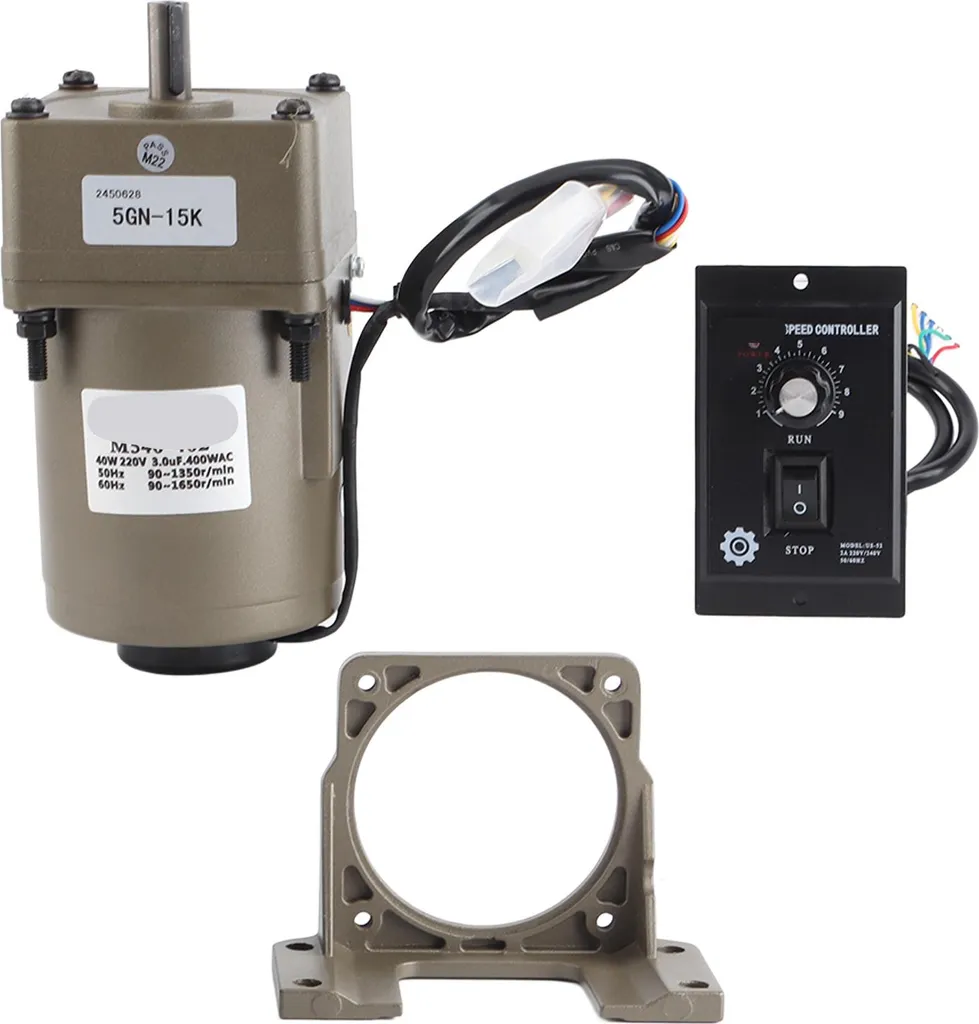Moteur asynchrone 40W avec variateur de vitesse et couple élevé 15K
