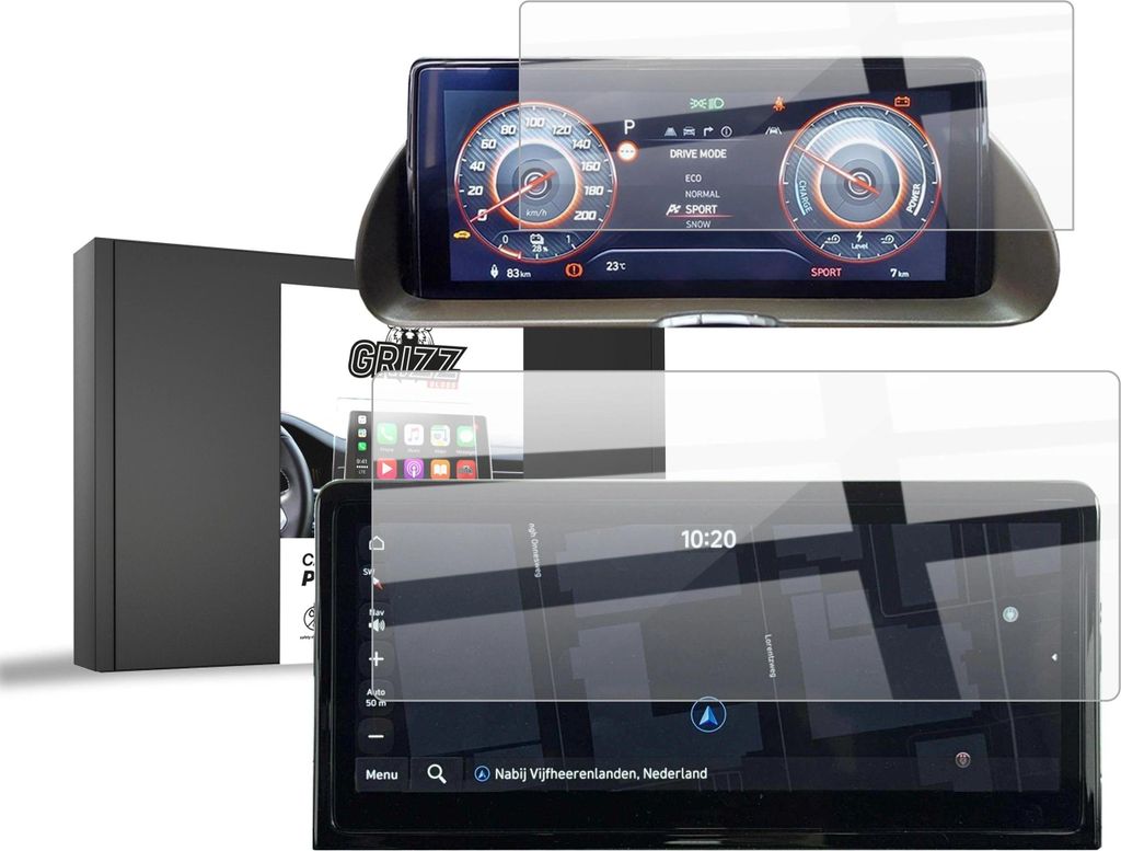 Keramische Autodisplayfolie für Hyundai Inster 10,25" (2025), Grizz Protector