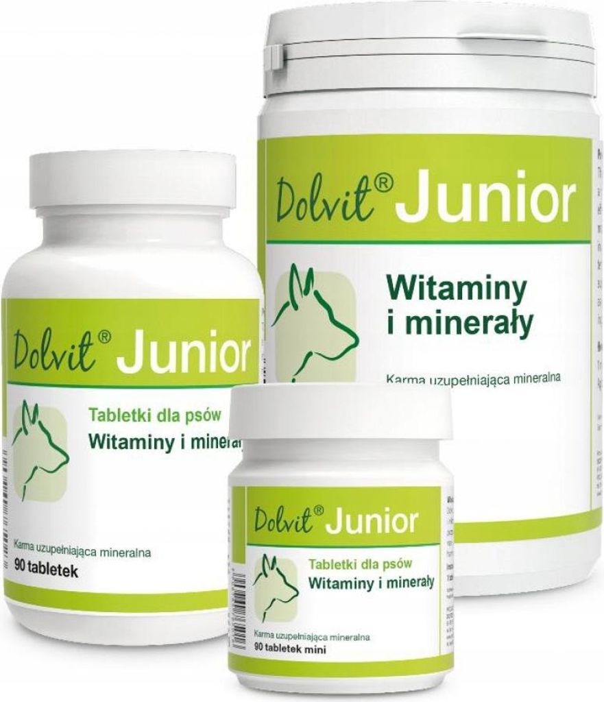 Dolvit Junior VITAMINE UND MINERALIEN FÜR WELPEN für Hunde 90 Tabletten.