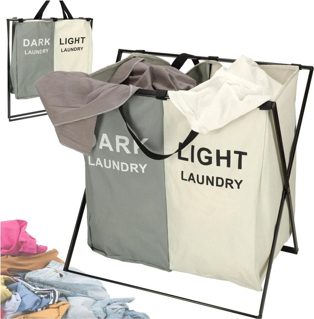 Wäschekorb-Trennorganizer mit 2 Fächern