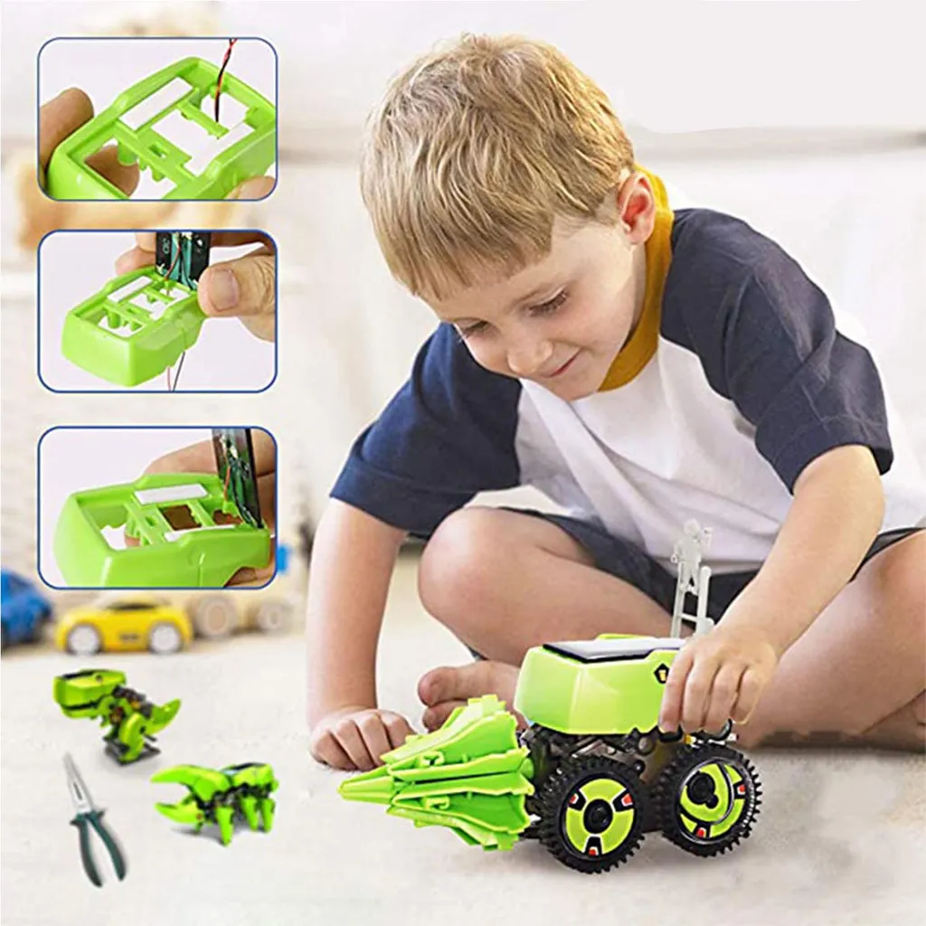 Giochi Robotica 8-12 Anni: Robot Solare 3 in 1 Dinosauro e Insetti