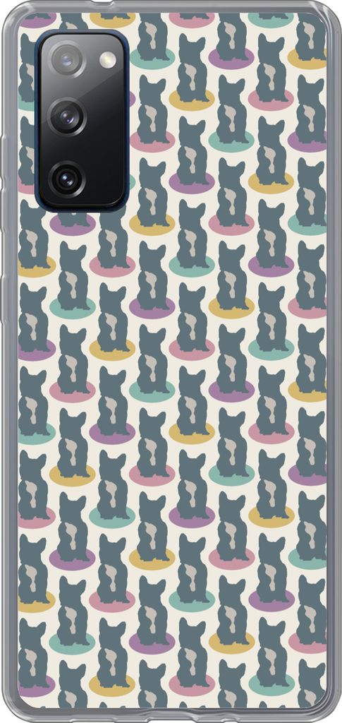 MuchoWow Handyhülle Schutzhülle Hülle für Telefoonhoesje Samsung Galaxy S20 FE Hund - Französische Bulldogge - Muster - Jungen - Mädchen - ...