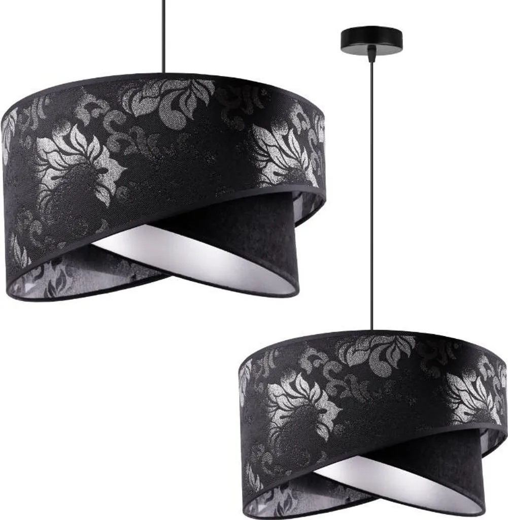 Lustre noir moderne contre lumière éblouissante - Suspension chic