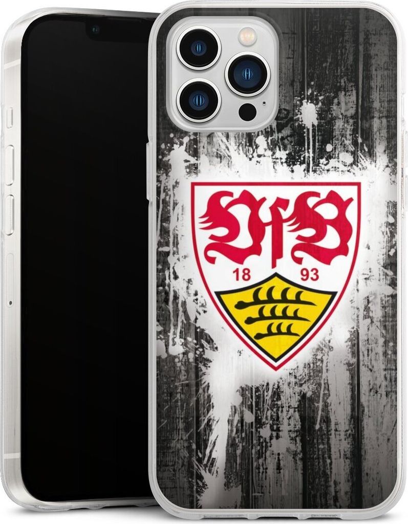 DeinDesign Handyhülle für Apple iPhone 13 Pro Max Silikon Hülle Case Smartphone Schutzhülle Bundesliga Offizielles Lizenzprodukt VfB Stuttgart