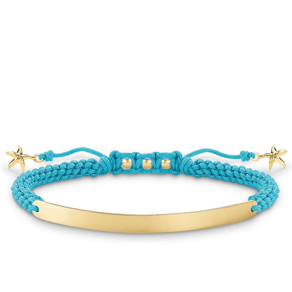 Thomas Sabo Damen Armband 925 Silber Hellblau/Gold LBA0060-848-1-L21v