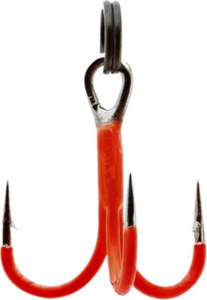 Westin Rigged Trout Treble Hooks UV Orange - 4 Drillinge, Größe:6