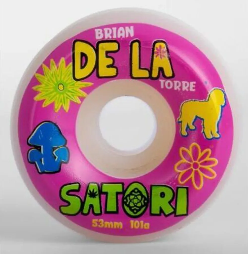 Roues Satori Brian Delatorre V2 Rose 53mm 101a Anti-Flatspot Skate