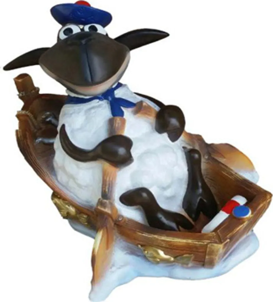 Déco jardin statue mouton amusante 47cm pour égayer vos espaces verts