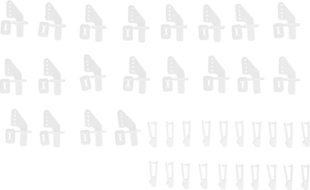 20 Sätze 4-Loch-Steuerhörner Gabelkopf-Kit KT Ruderwinkel für RC-Flugzeug Schaumstoff Starrflügelflugzeug