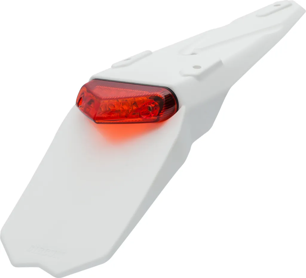 MANTIS LED Support de Plaque Immatriculation Incassable Blanc et Rouge