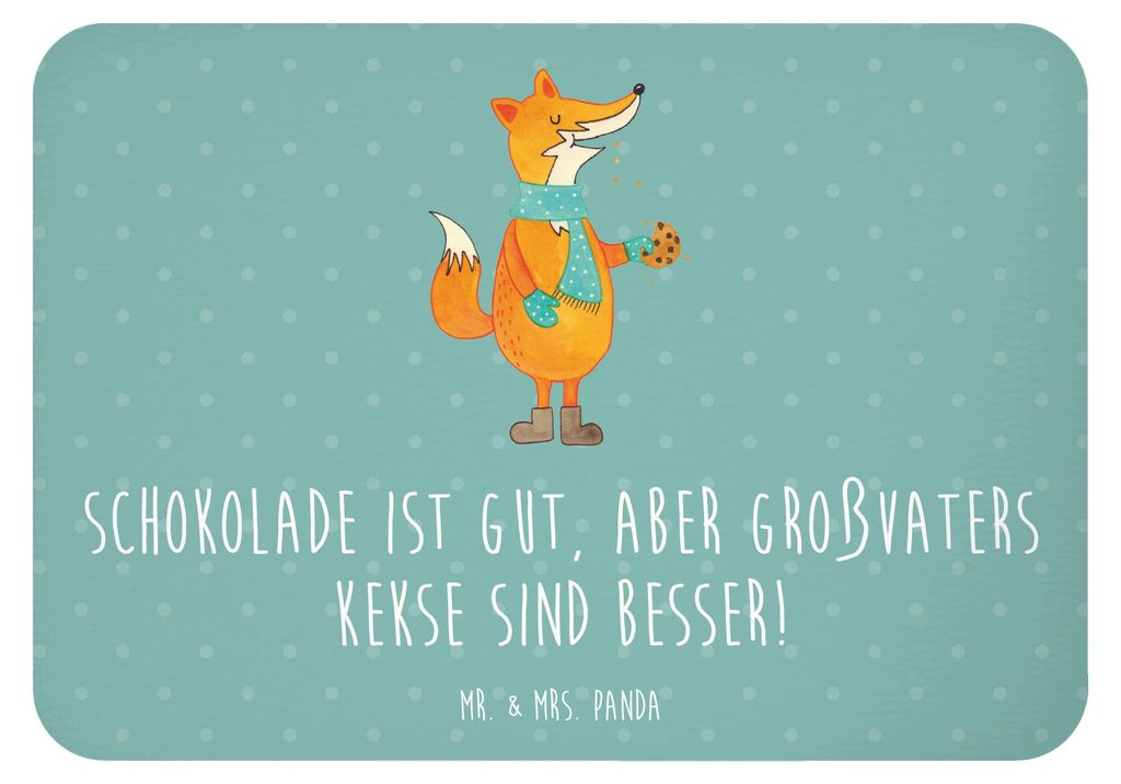 Mr. & Mrs. Panda Kühlschrankmagnet Großvaters Kekse - Meeresbrise - Geschenk, holzmagnet, Notizhalter, magnet, Geburtstage, für Großvater, Sü...