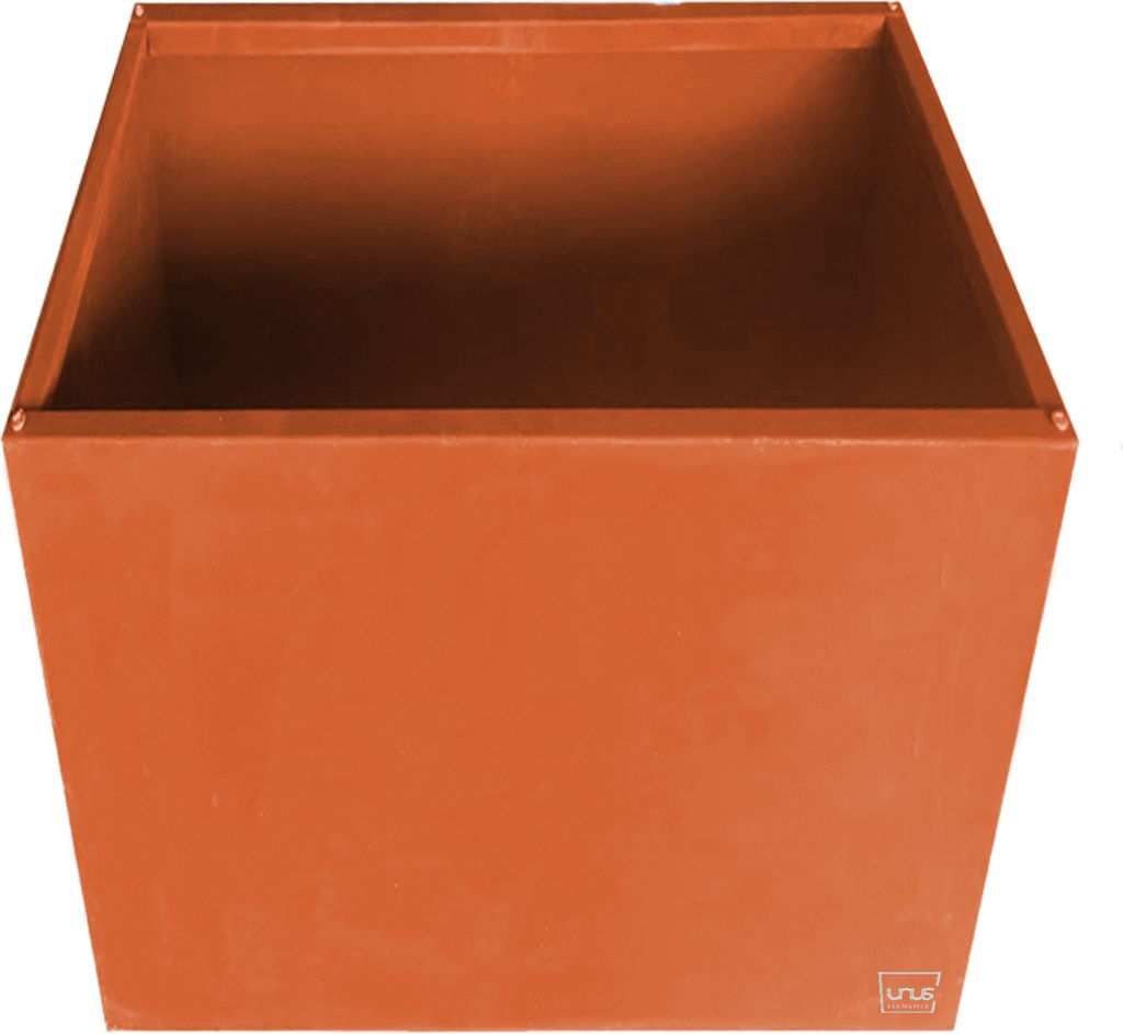 UNUS Pflanzkübel quadratisch 80x80x40cm rost