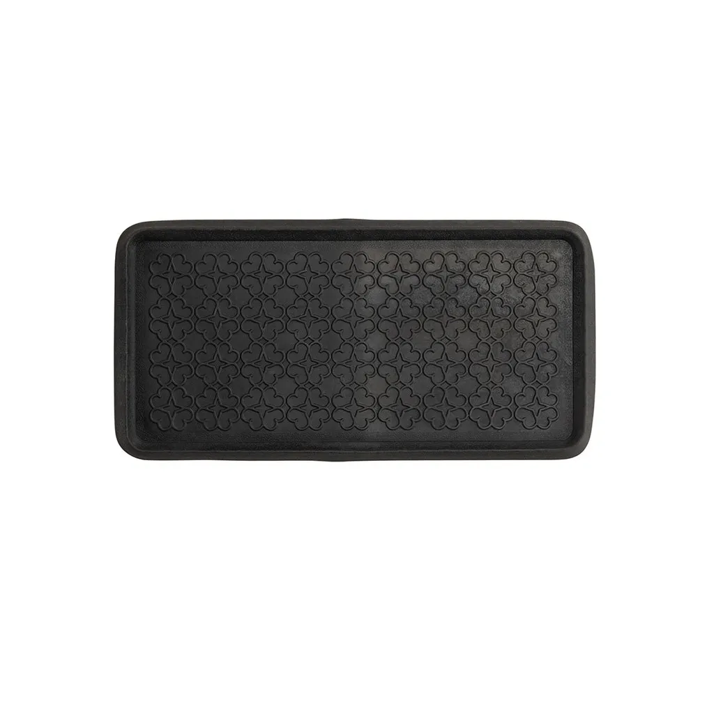 Paillasson d'entrée Gunnar noir 75x45 cm tapis de sol extérieur brossant