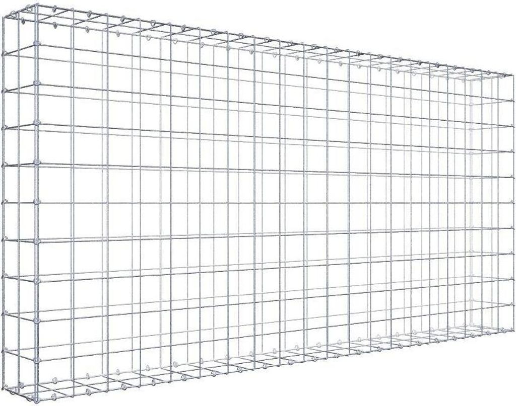 Gabione 200 cm x 100 cm x 20 cm (L x H x T), Maschenweite 10 cm x 10 cm, C-Ring