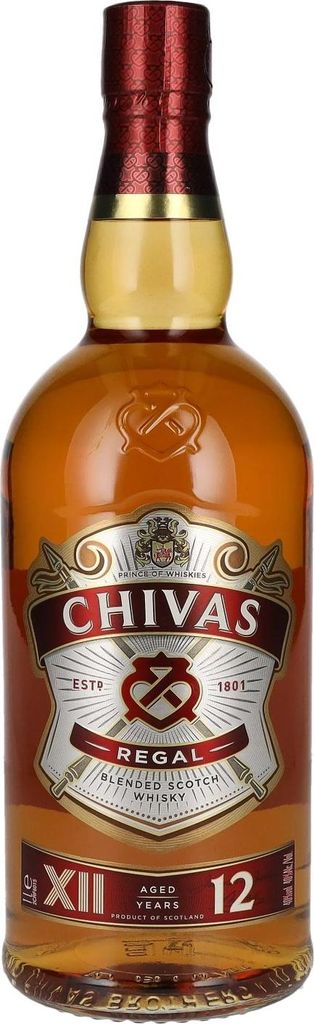 Chivas Regal 12 Years Old Blended Scotch Whisky 40% Vol. 1l Image du produit 