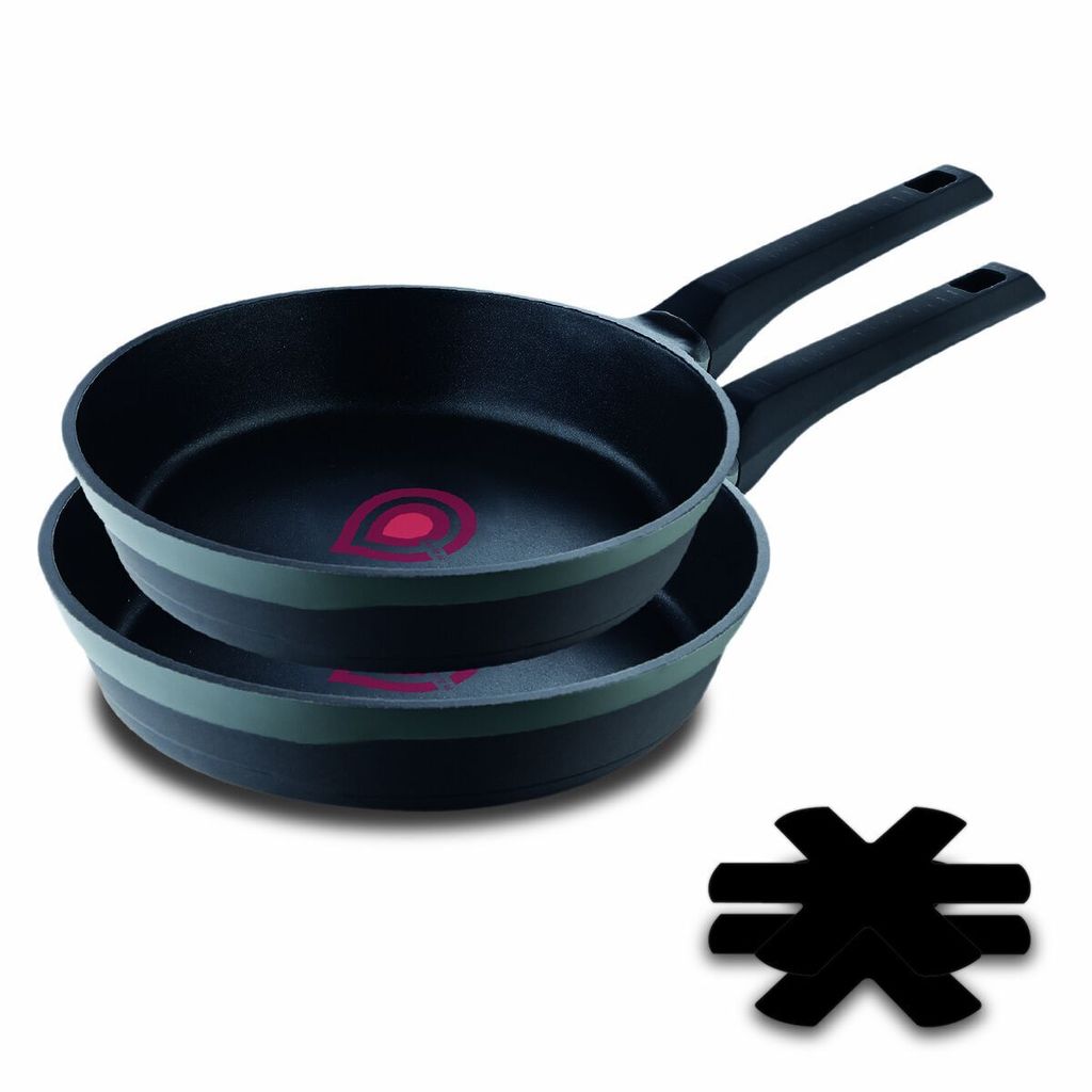 Pfannenset Masterpro REECO MP Schwarz Aluminium (2 Stück)